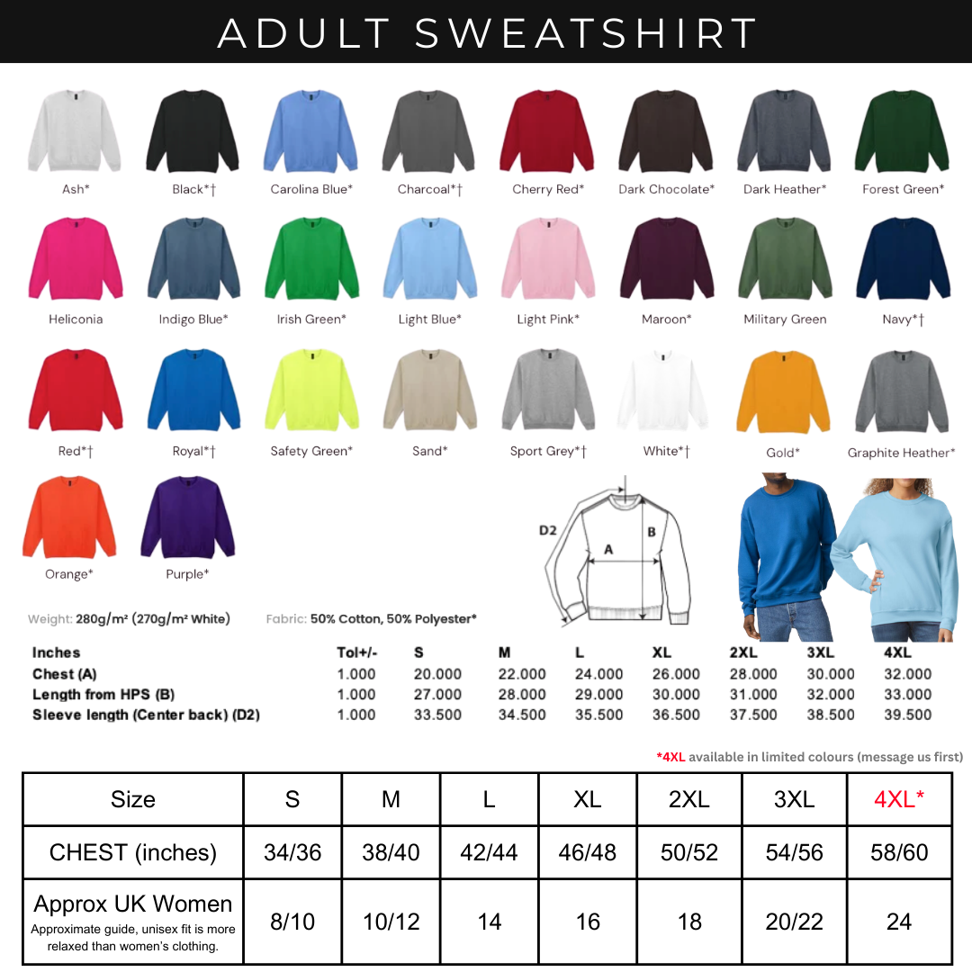 College Varsity Font Sweatshirt - Custom Text