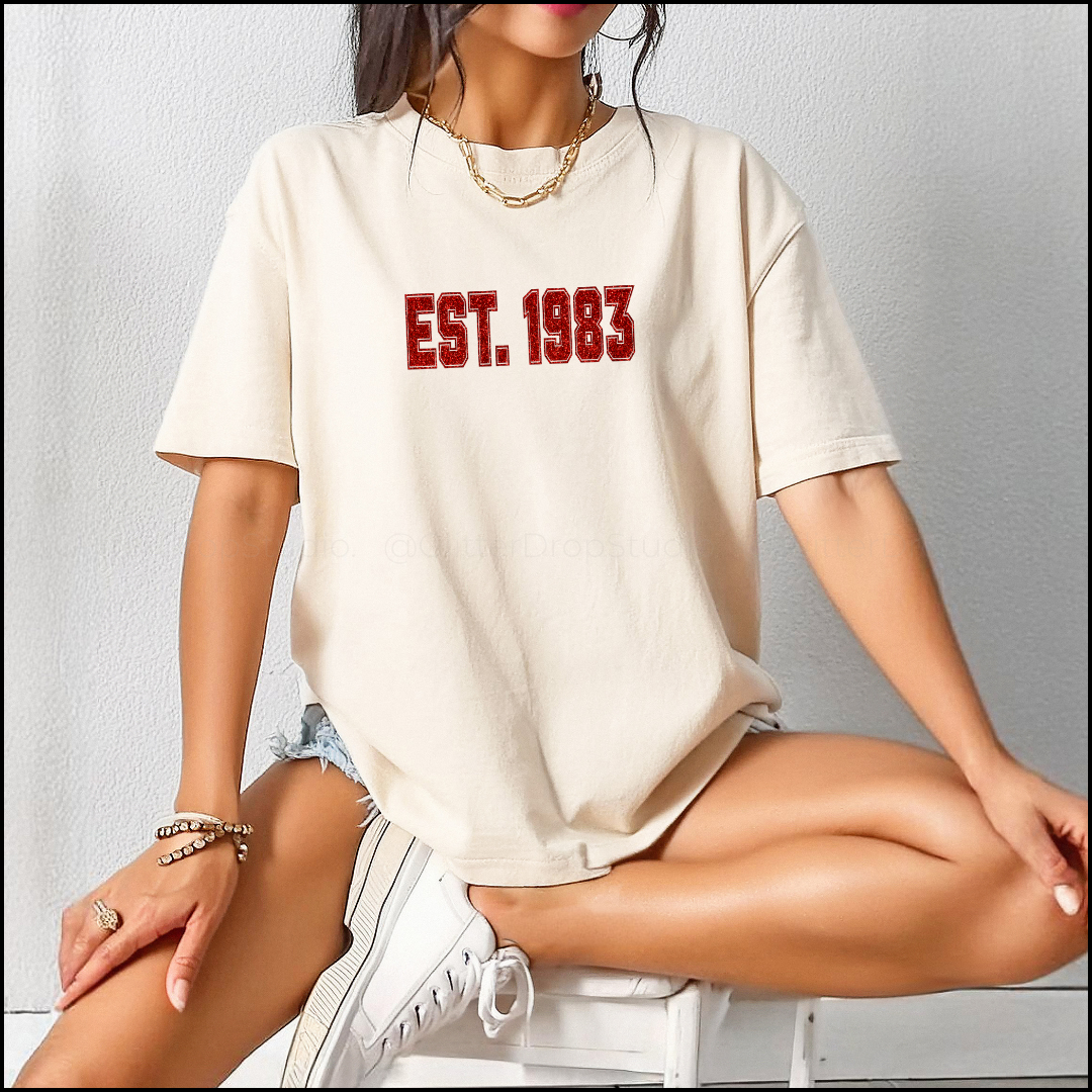 College Varsity Font T-Shirt - Custom Text