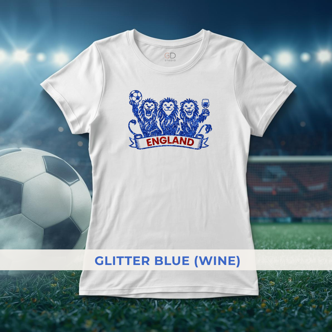 England Three Lions T-Shirt in White - 2 Designs