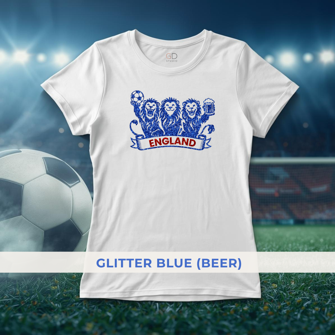 England Three Lions T-Shirt in White - 2 Designs
