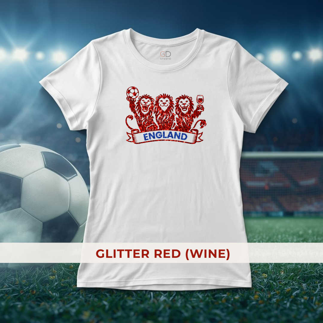 England Three Lions T-Shirt in White - 2 Designs