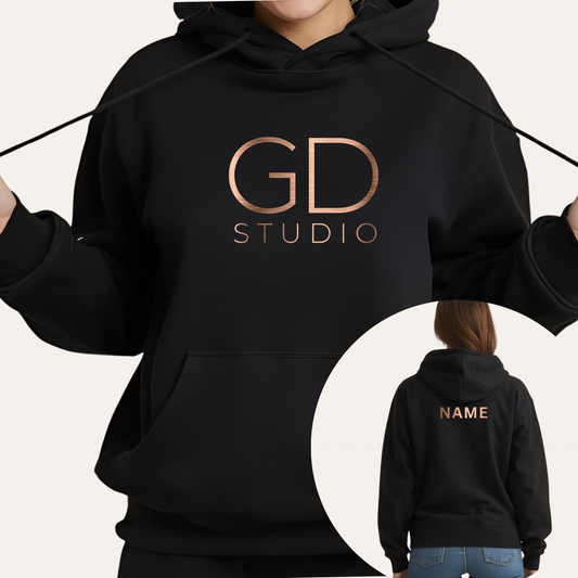 Hoodie Logo Front - Name Back
