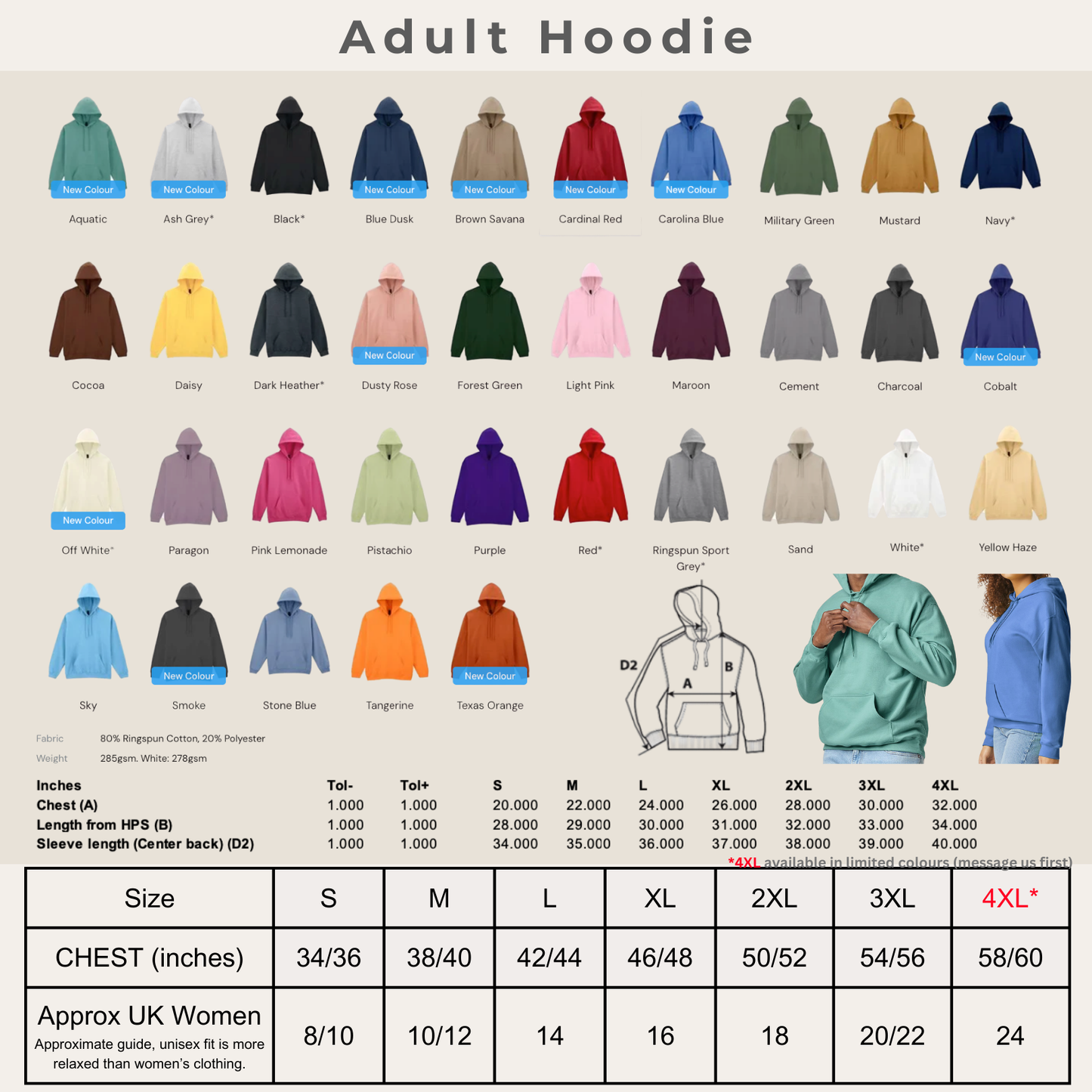 Hoodie Name Front + Logo Back