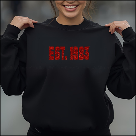 College Varsity Font Sweatshirt - Custom Text